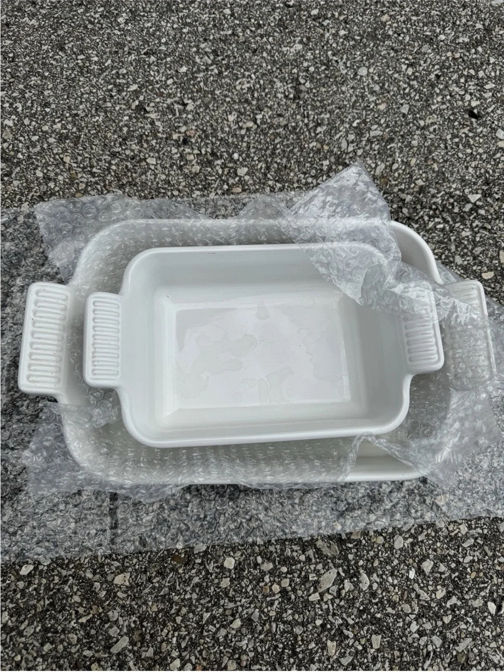 Le Creuset Stoneware Open Rectangular Dishes, Set of 2